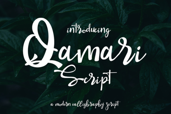 Qamari Script Font PNG with transparent background - Preview 1