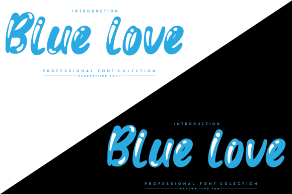 Blue Love Font - Preview 1