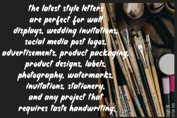 Brush Love Font PNG with transparent background - Preview 2
