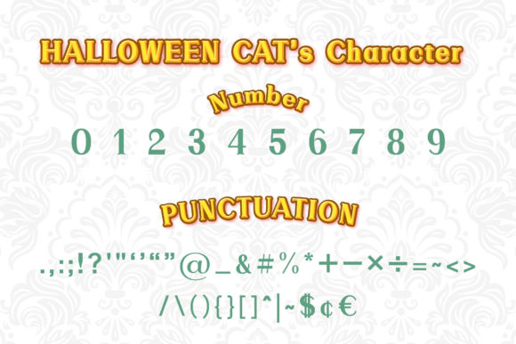 Halloween Cat Font PNG with transparent background - Preview 2