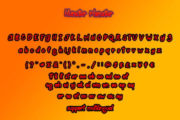 Hunster Monster Font - Preview 4