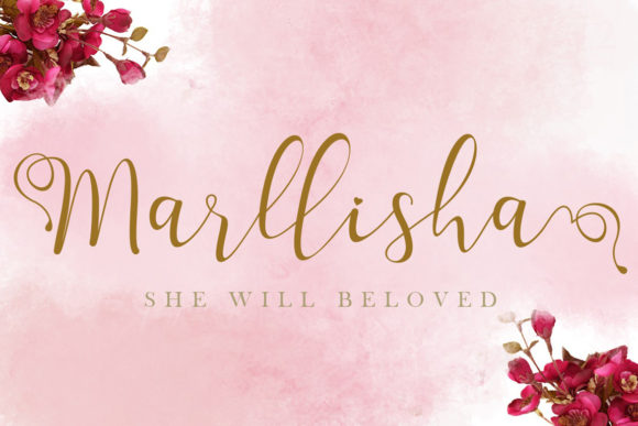 Marllisha Font PNG with transparent background - Preview 3