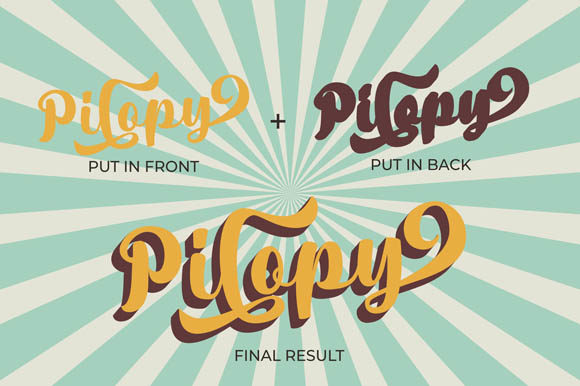 Pilopy Font PNG with transparent background - Preview 1
