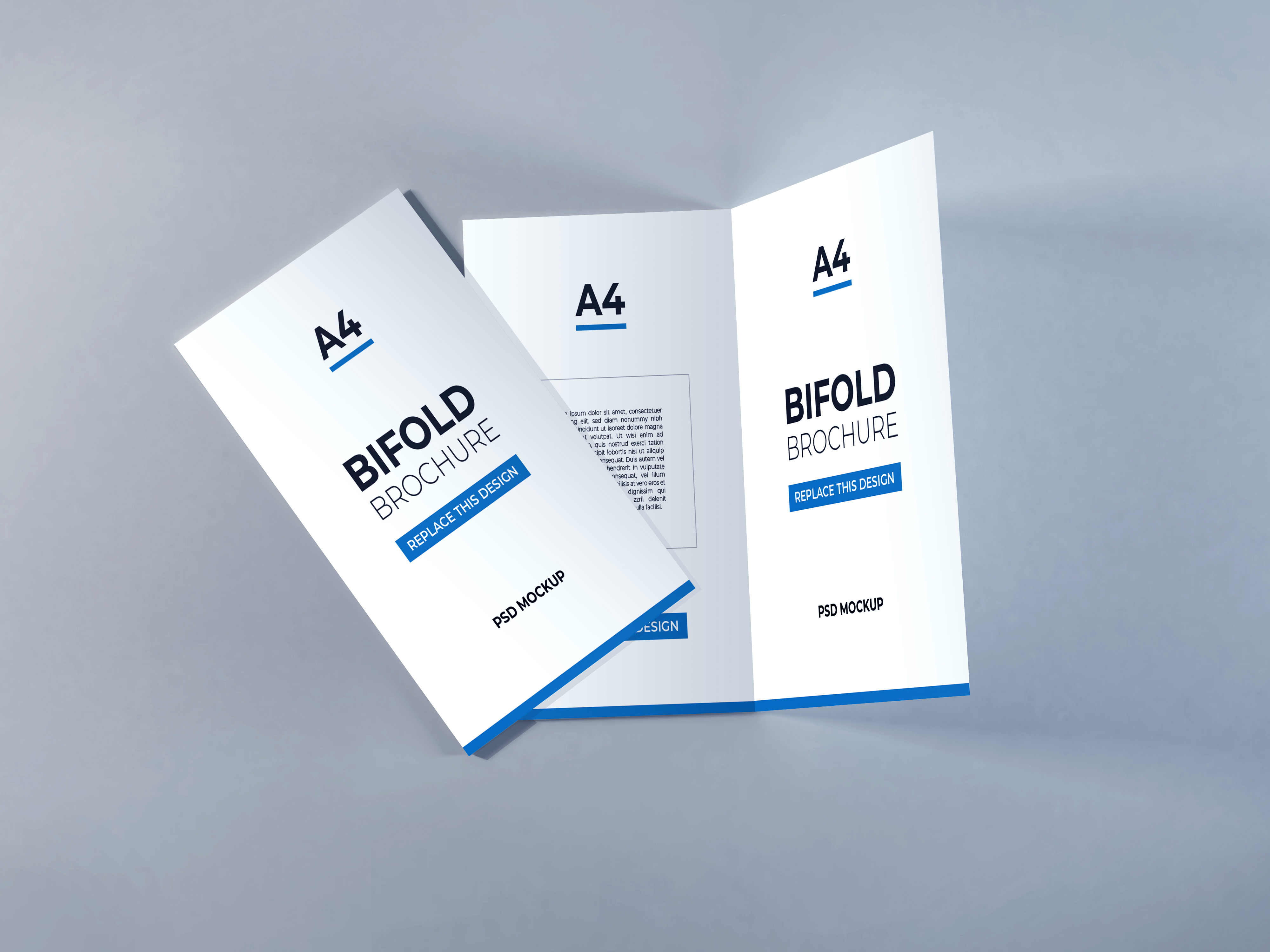 A4 Bifold Brochure Mockup Template PSD Graphic by dendysign · Creative ...