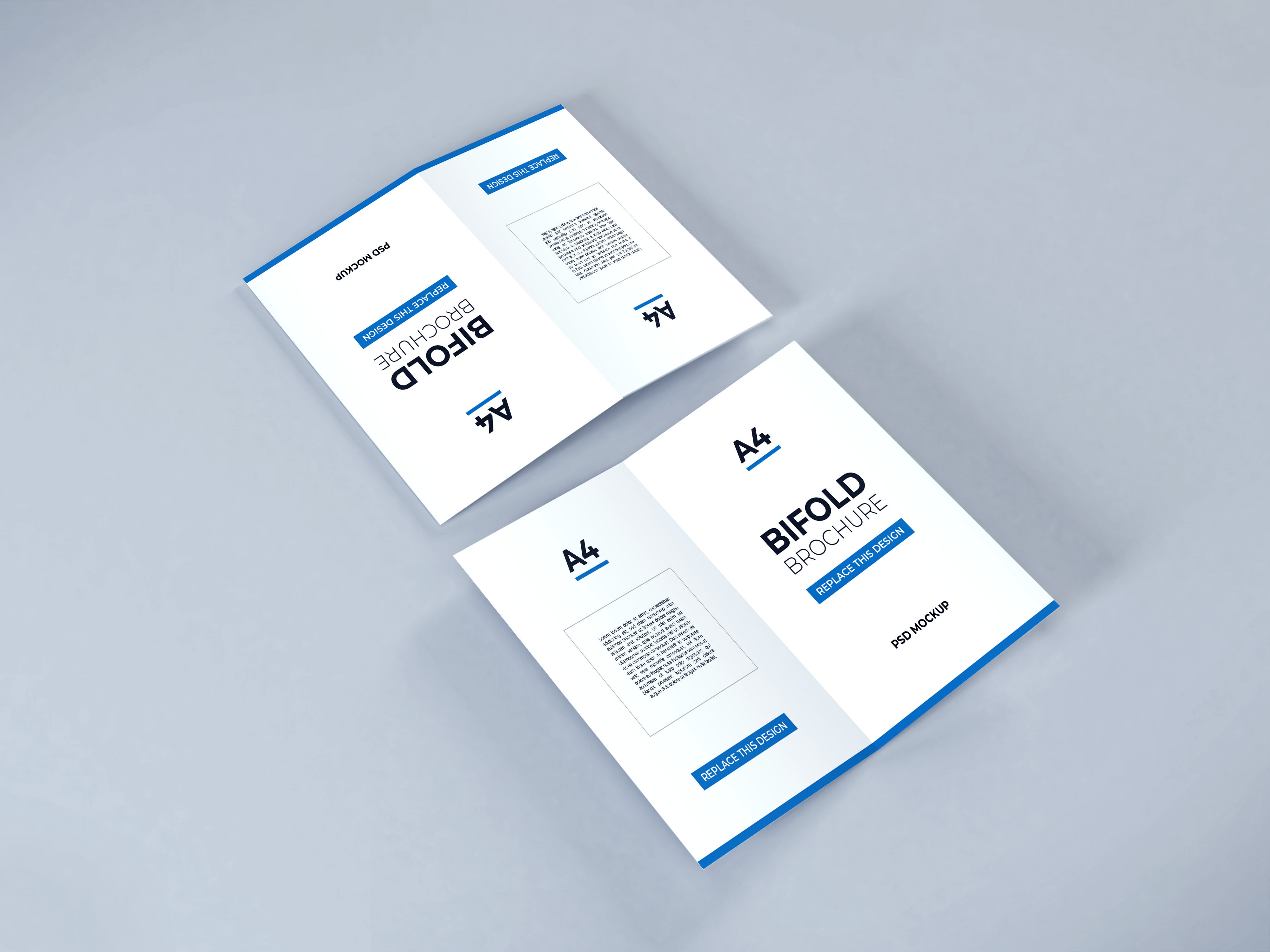 A4 Bifold Brochure Mockup Template PSD Graphic by dendysign · Creative ...