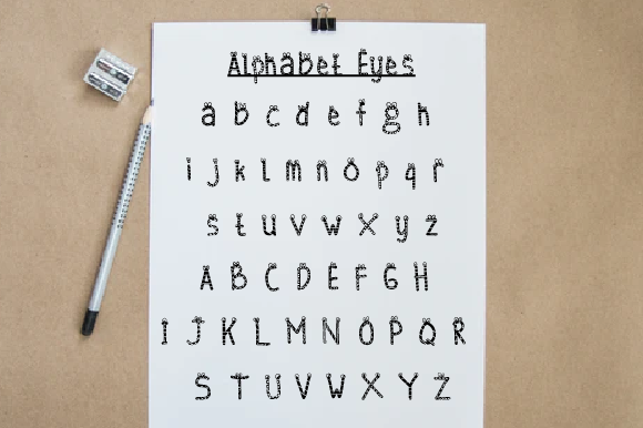 Alphabet Eyes Font - Preview 2