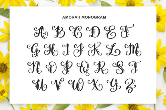 Amorah Monogram Font - Preview 1
