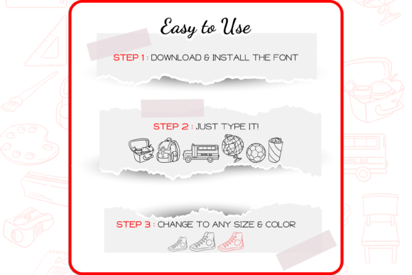 Back to School Font - Preview 3