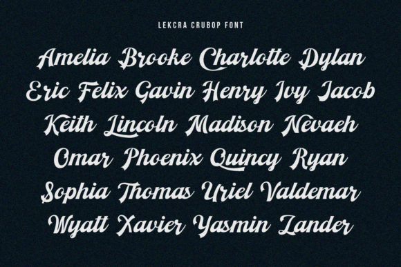 Lekcra Crubop Font PNG with transparent background - Preview 5