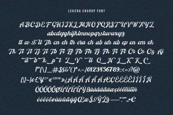 Lekcra Crubop Font PNG with transparent background - Preview 6