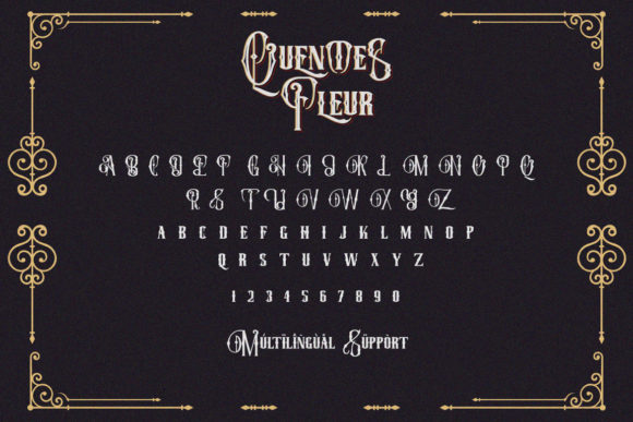 Quentes Fleur Font PNG with transparent background - Preview 5