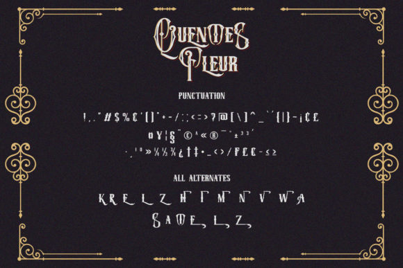 Quentes Fleur Font PNG with transparent background - Preview 6