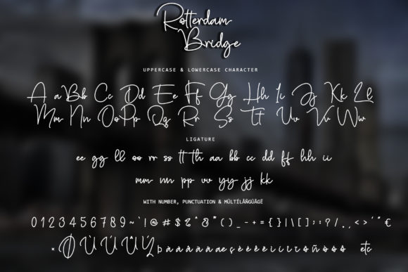 Rotterdam Bridge Font PNG with transparent background - Preview 6