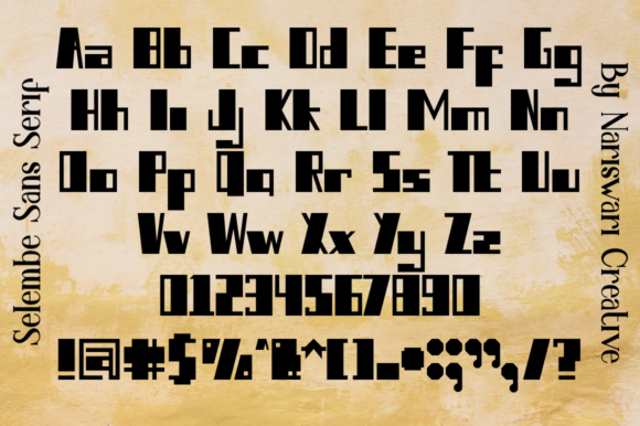 Selembe Font PNG with transparent background - Preview 1