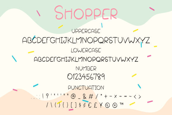 Shopper Font PNG with transparent background - Preview 2