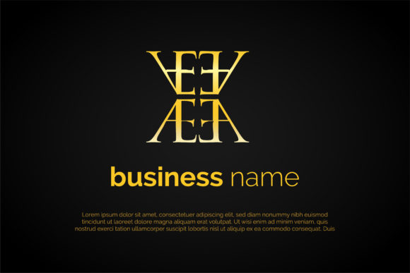 Unique Logo Template Monogram AE