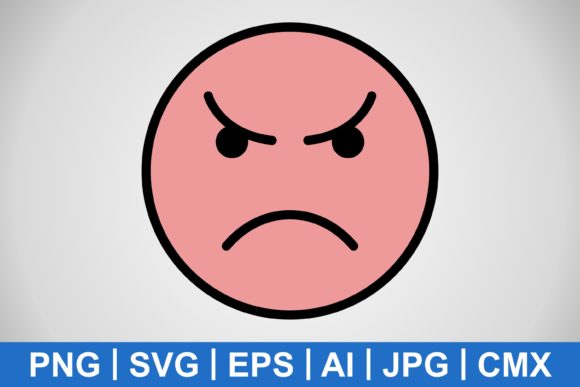 Vector Angry Emoticon Icon