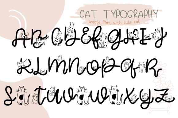 Cat Typography Font - Preview 1