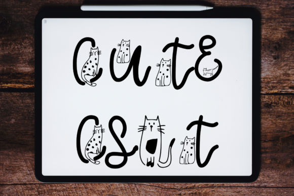 Cat Typography Font - Preview 2