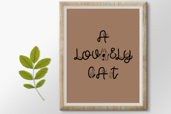 Cat Typography Font - Preview 3
