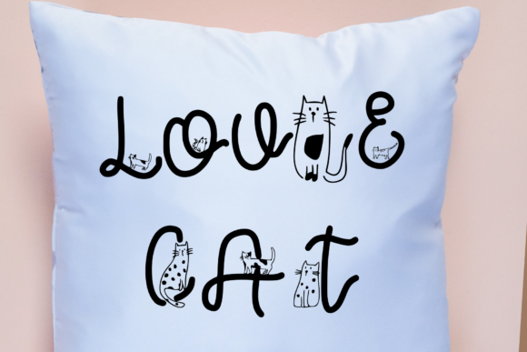 Cat Typography Font - Preview 4