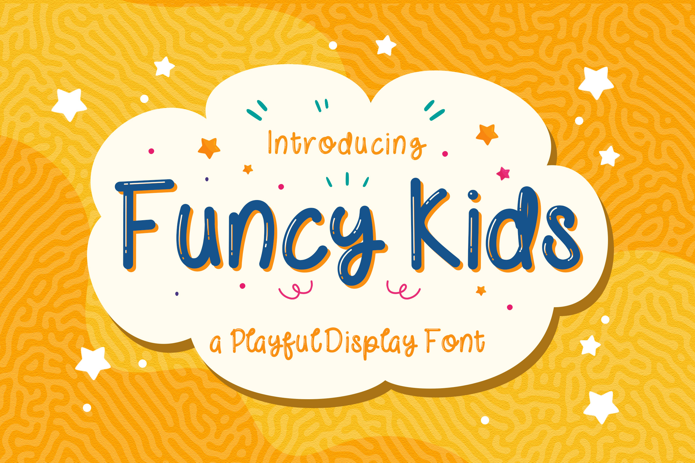 Funcy Kids preview, quirky energetic display font