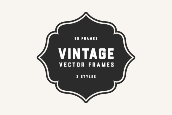 Vintage Outline Badges & Retro Frames