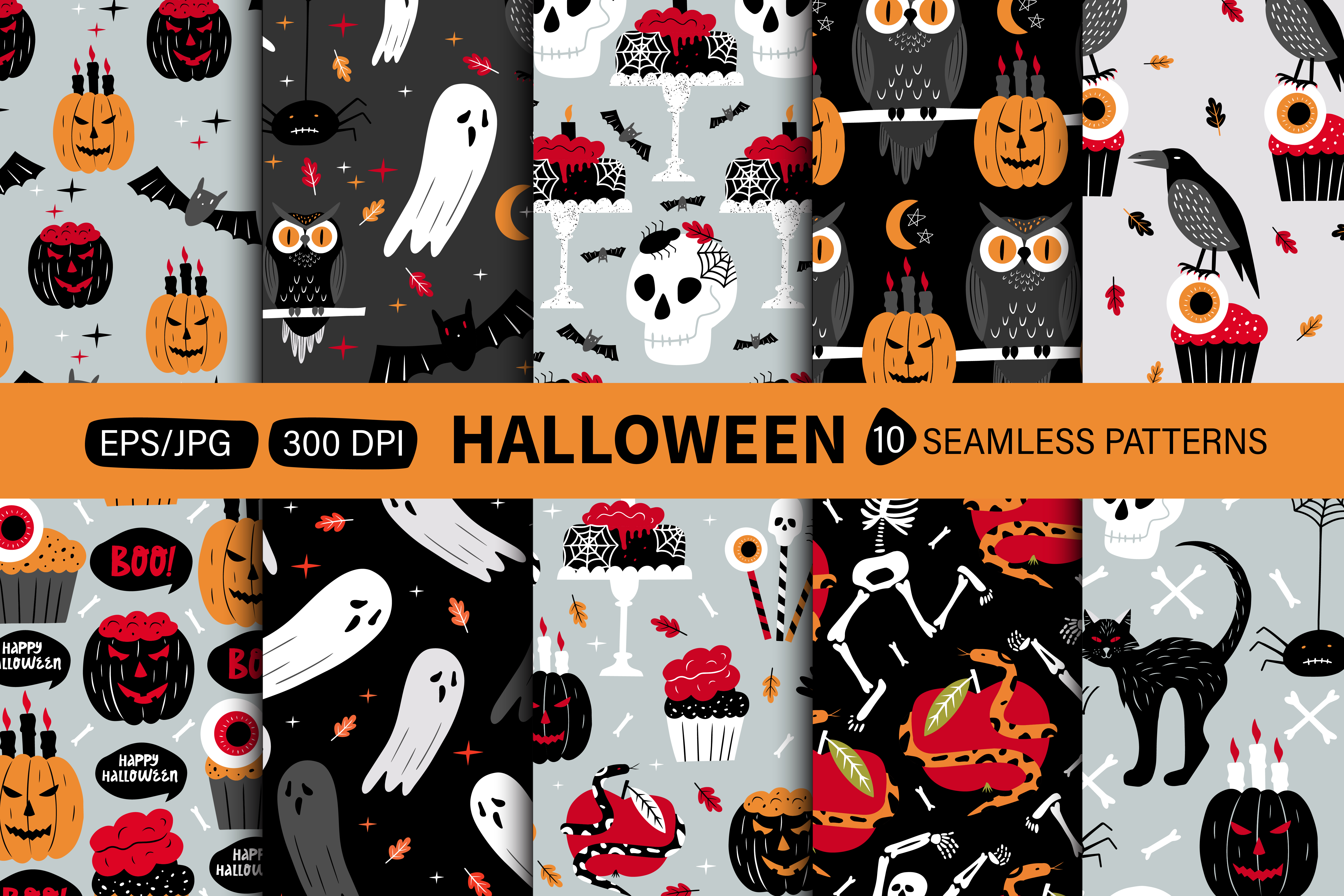 Halloween Seamless Pattern Graphic by TetArtCreations · Creative Fabrica