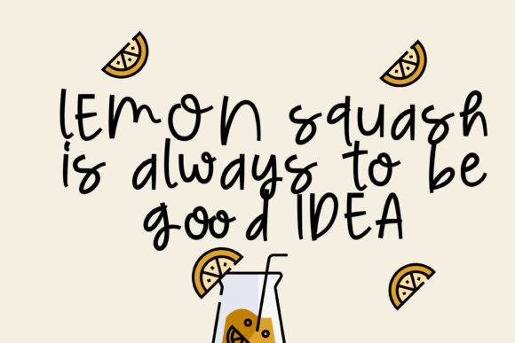 Lemon Nicmat Font PNG with transparent background - Preview 1