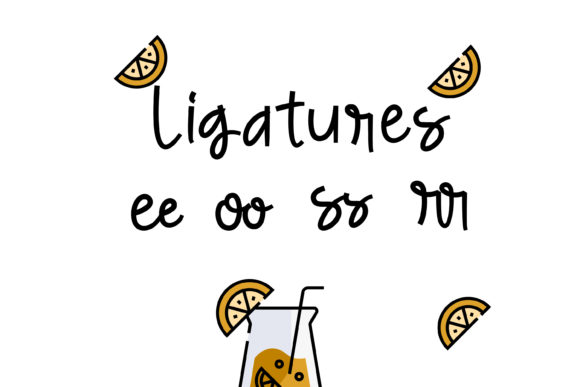Lemon Nicmat Font PNG with transparent background - Preview 3