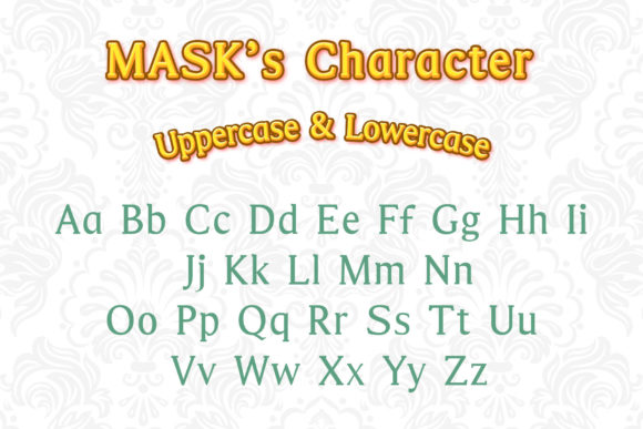 Mask Font PNG with transparent background - Preview 1