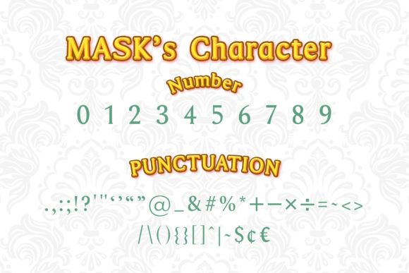 Mask Font PNG with transparent background - Preview 2