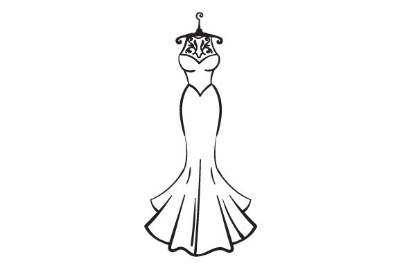 Wedding Dress on Hanger SVG Cut file by Creative Fabrica Crafts  Creative  Fabrica