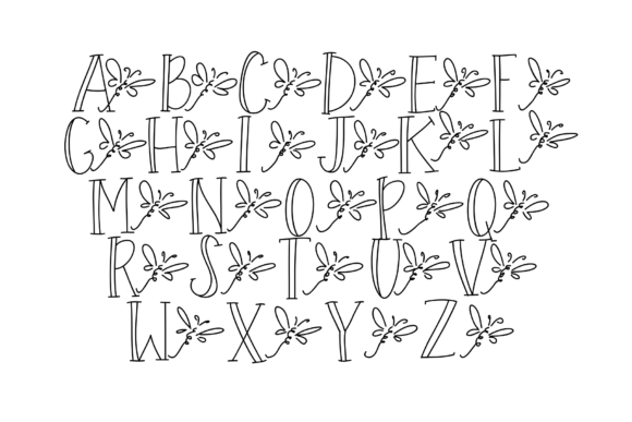 Baby Dragonfly Font - Preview 2