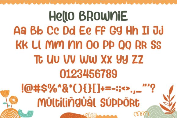 Hello Brownie Font PNG with transparent background - Preview 6