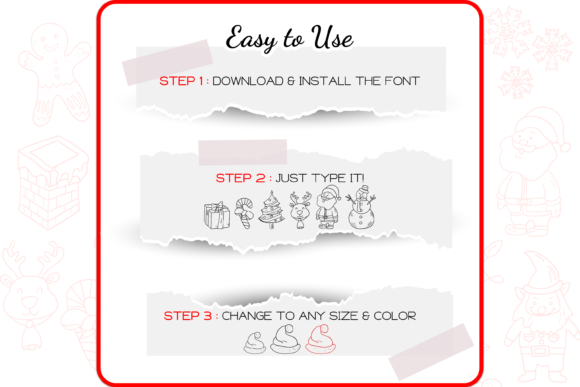 Merry Xmas Font PNG with transparent background - Preview 3