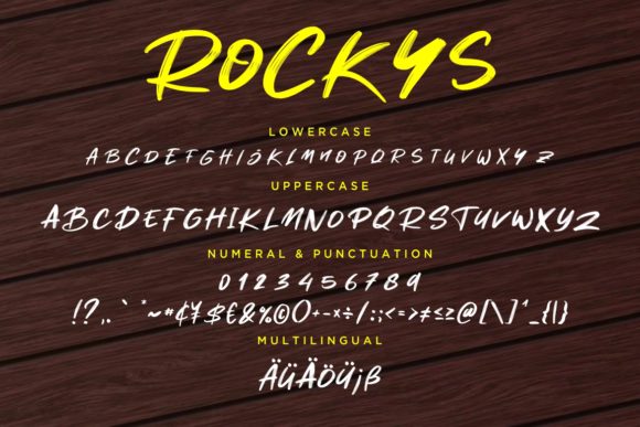 Rockys Font PNG with transparent background - Preview 6