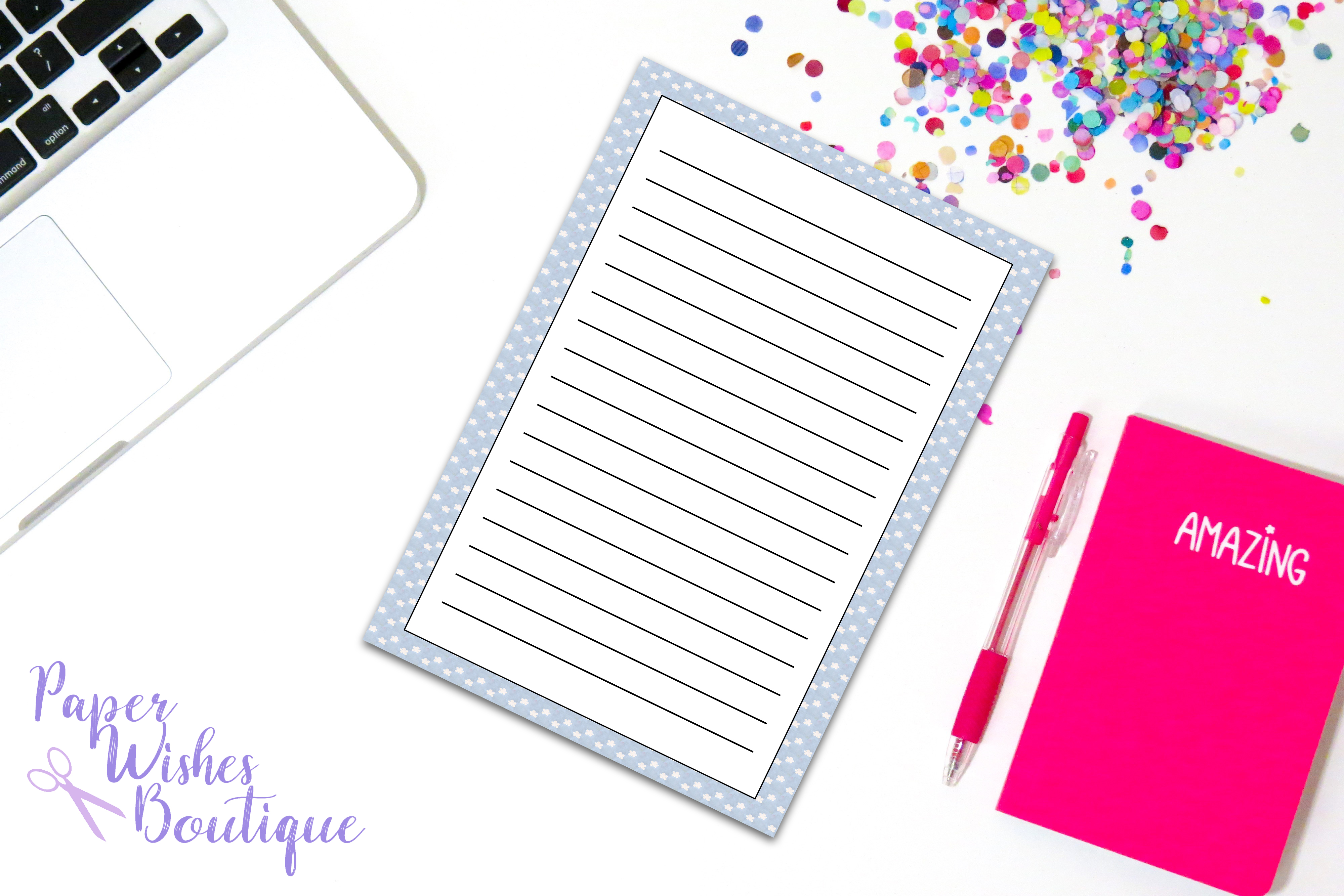 Cloud Writing Paper Graphic by PaperWishesBoutique · Creative Fabrica