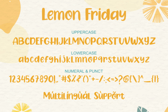 Lemon Friday Font PNG with transparent background - Preview 5