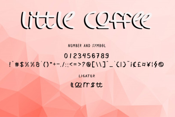 Little Coffee Font PNG with transparent background - Preview 4