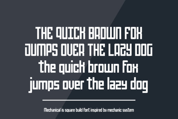 Mechanical Font PNG with transparent background - Preview 4