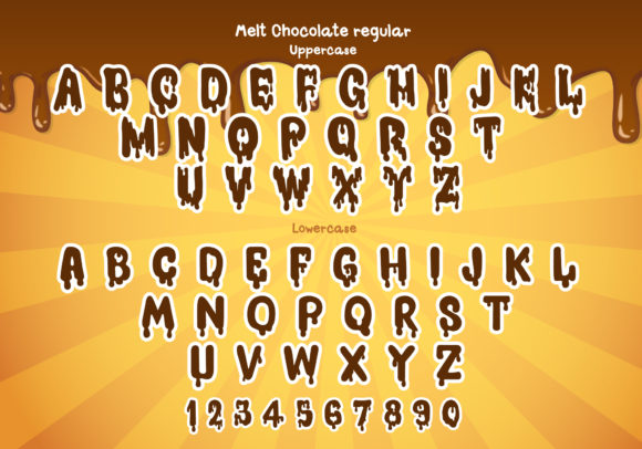 Melt Chocolate Font PNG with transparent background - Preview 1