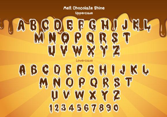 Melt Chocolate Font PNG with transparent background - Preview 2