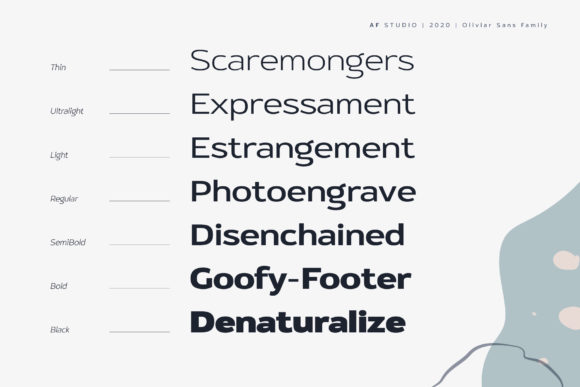 Oliviar Font PNG with transparent background - Preview 2
