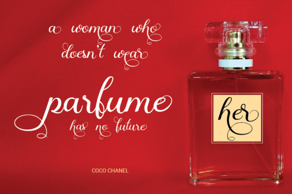 Romantique Font PNG with transparent background - Preview 2