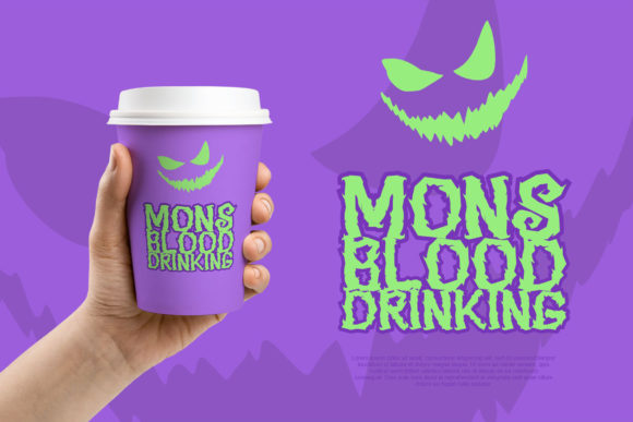 Scary Monsta Font PNG with transparent background - Preview 1
