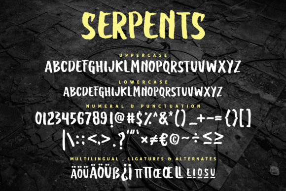 Serpents Font PNG with transparent background - Preview 5