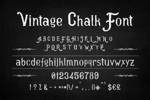 Vintage Chalk handwritten font preview
