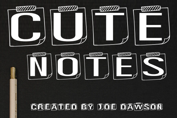 Cute Notes Font - Preview 1
