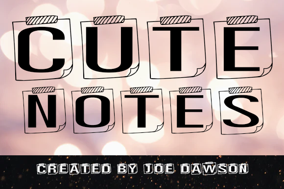 Cute Notes Font - Preview 2